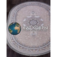 Иранский ковер Shahname 1200 252 Светло-серый овал